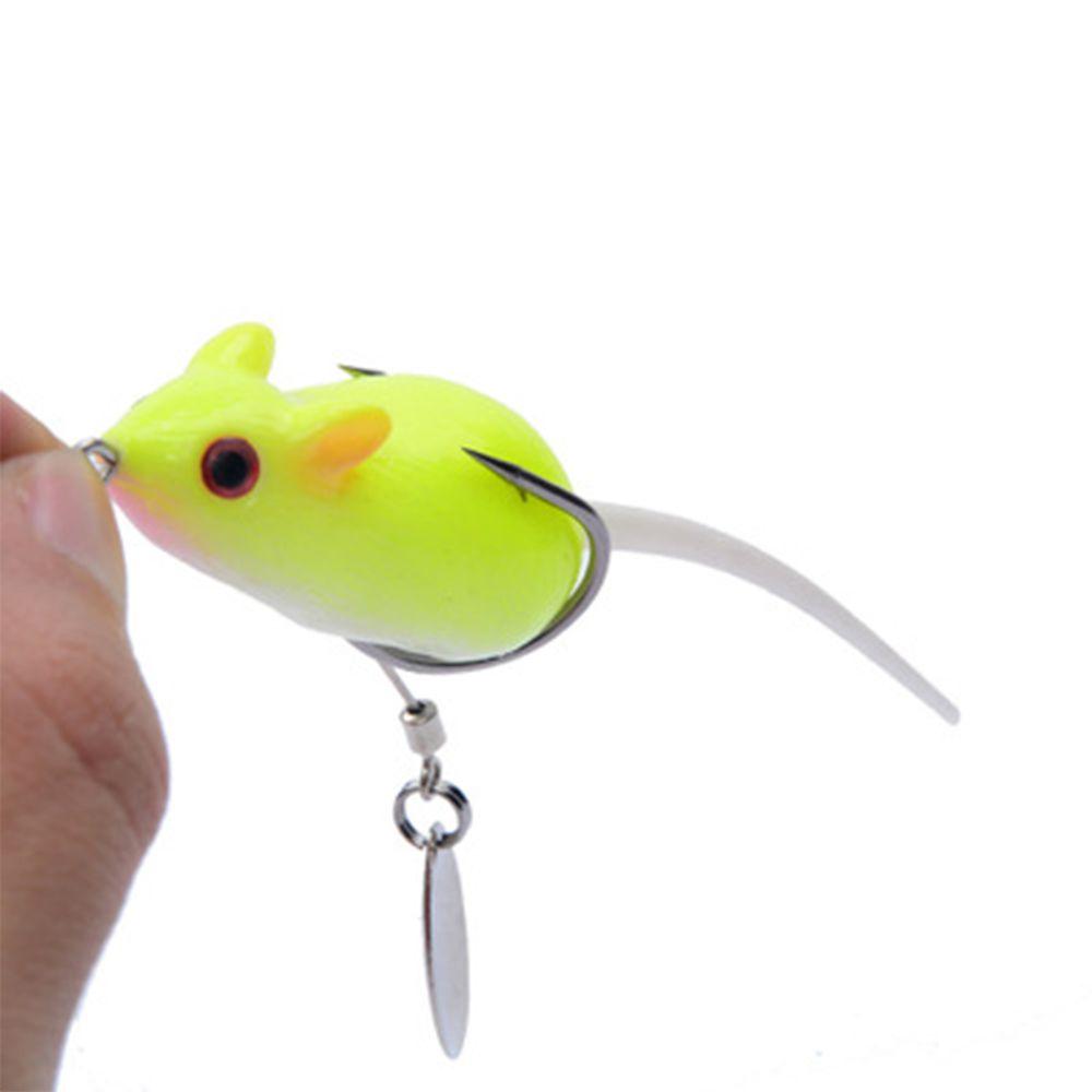 5.5cm/10.5g Hot Lifelike eyes Wobblers  Soft Mouse Bait Snakehead Hooks Fishing Lures Spinner Spoon