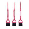 3pcs Dye Brush Rosy For Home Salon Use, Durable Pp Coloring Applicator, Hair Tint Brush, Hairdressing Tool, Hair Care Styling