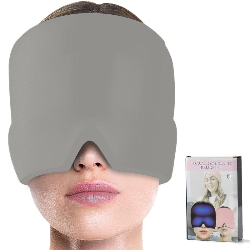 

Гелевая маска для глаз Temu Cross-Border для облегчения мигрени - Холодный компресс, головной убор для охлаждения и облегчения лихорадки Single Layer Grey (Boxed)