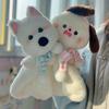 Cute Plush Dog Pen Case With Scarf Design For Girls And Students