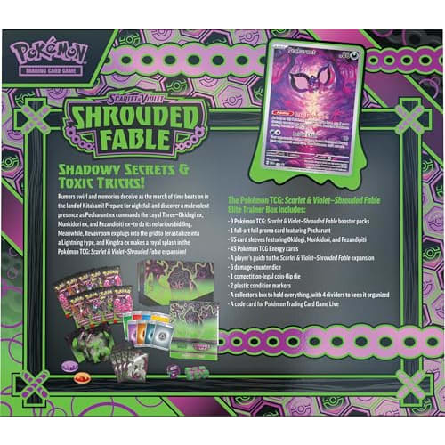 Pok?mon TCG: Scarlet & Violet?Shrouded Fable Elite Trainer Box (1 Full Art Promo Card, 9 Boosters & Premium Accessories)