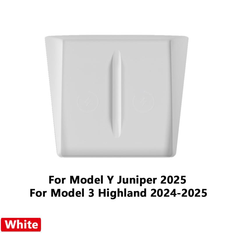 For Tesla Model Y/3 Juniper 2025 2025 Center Console Wireless Charging Pad Silicone Non-Slip Wireless Charger Mat Accessories