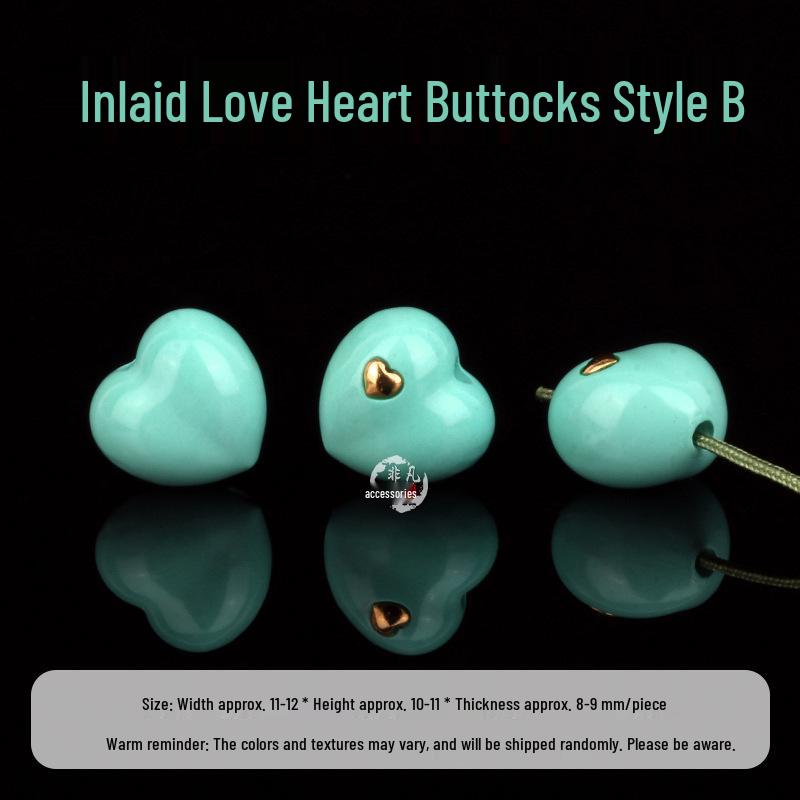 Heart-Shaped Magnesite Spacer Beads for DIY Bracelets and Necklaces, Buddha Bead Accessories
