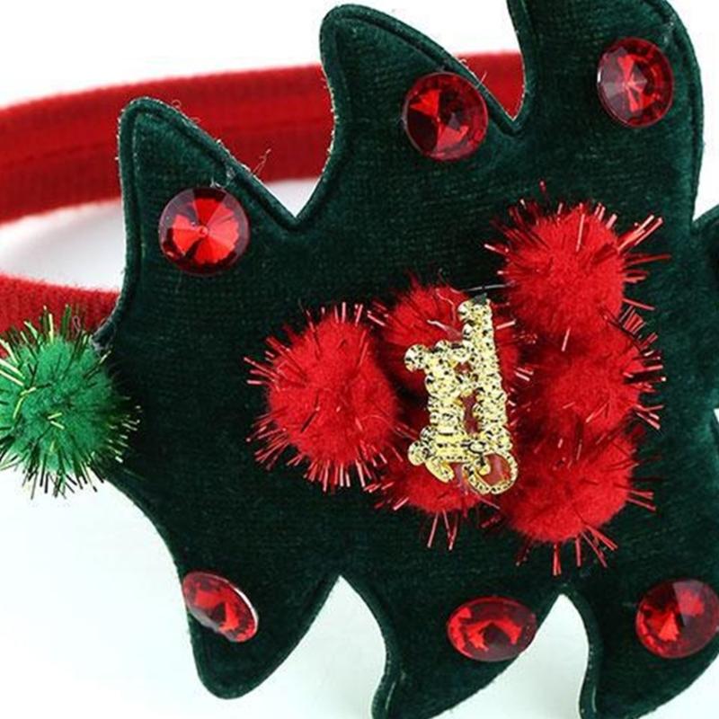 Christmas Decoration Plush Christmas Tree Headband Festival Celebration Headdress Christmas Hairhoop Party Accessories