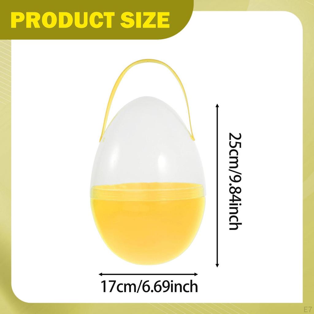 Container for Easter Eggs with Practical Handle, Made of PP, Fillable Creative Fillings,