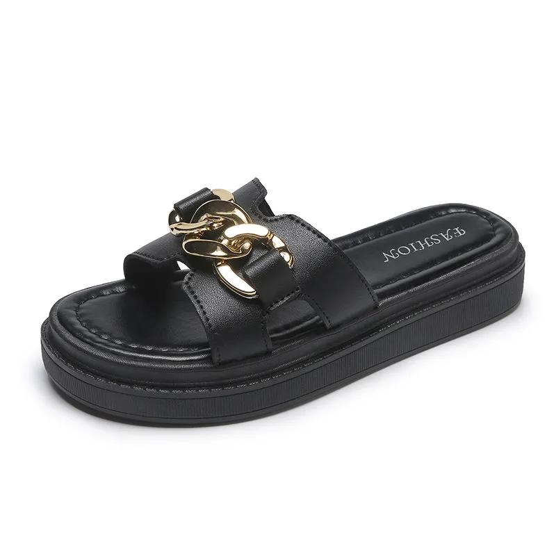 Women's Summer Slippers Soft Ultra-light Thick Sole Anti-slip Wear-resistant and Versatile Fairy Style Slippers