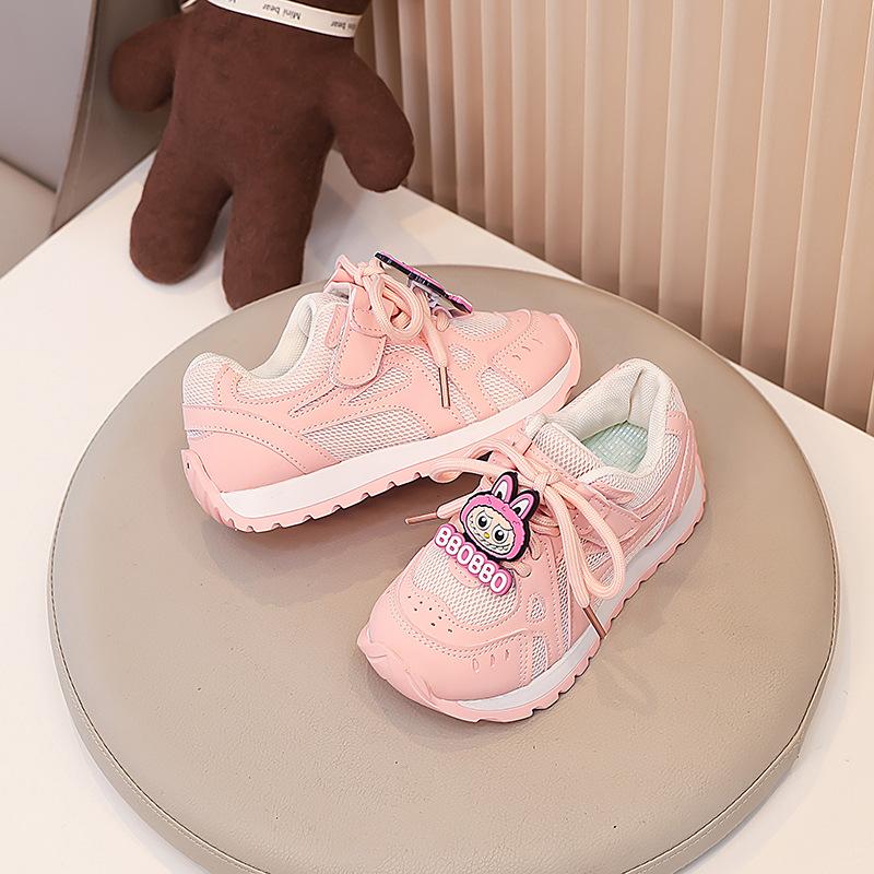 

Детские сетчатые кроссовки Легкие кроссовки для пап для девочек Легкая обувь на мягкой подошве для повседневной носки 31 розовый