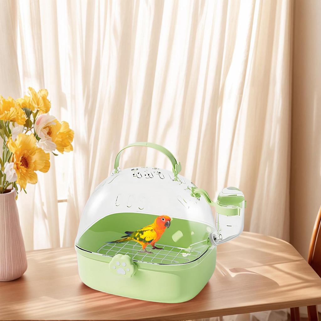 Bird Travel Cage PVC Chinchilla Carrier Cage With Water Bottle Pet Bird Carrying Supplies Spacious Design For Sparrow Macaws