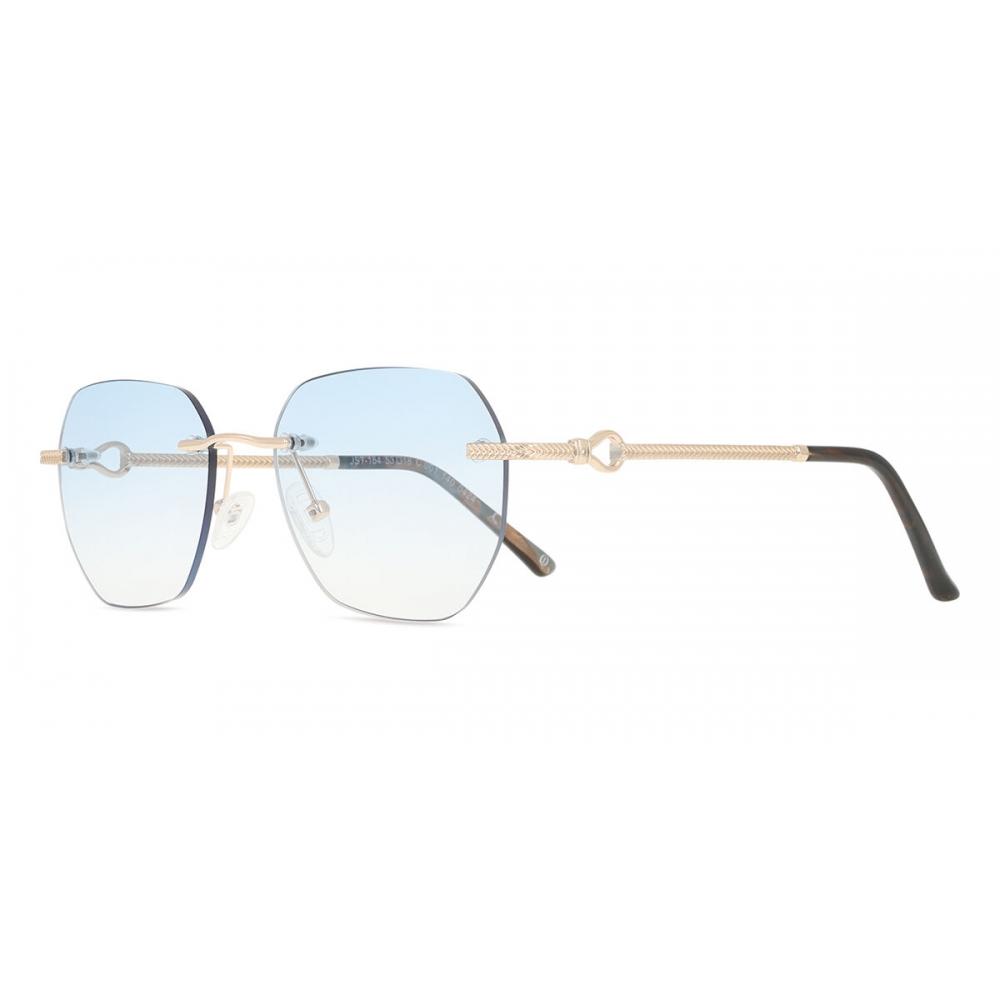 Rimless Geometric Light Gold Smartbuy Collection Sundra Jst 164 001 Fashion Unisex Sunglasses