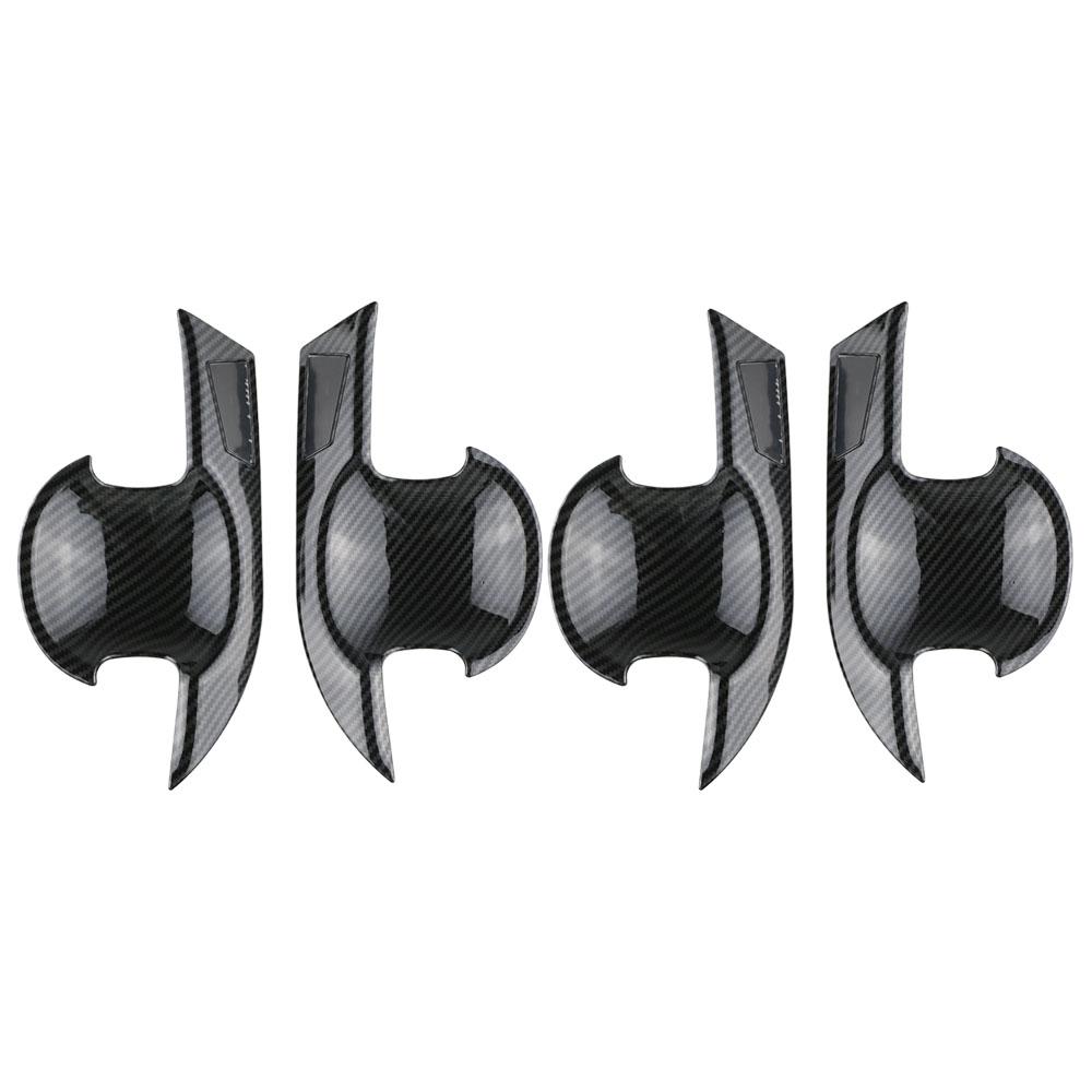Carbon Fiber Car Door Handle Bowl Cover Trim Frame for Toyota Avanza Premio Veloz Cross 2022 2023 2024 Door Handle Stickers