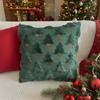 Yousheng Weihnachtskissenbezug 3D Stickerei Baum Muster Winter Feiertag Dekokissen Kissenbezug Festliche Heimdekoration