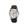 Série Standard Simples Negócios À Prova D'água Movimento de Quartzo Pulseira de Couro Genuíno Relógio Relógios Masculinos Branco MTP-1381L-7A