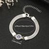 New diamond-encrusted devil's eye bracelet creative retro simple alloy single-layer trendy personalized jewelry