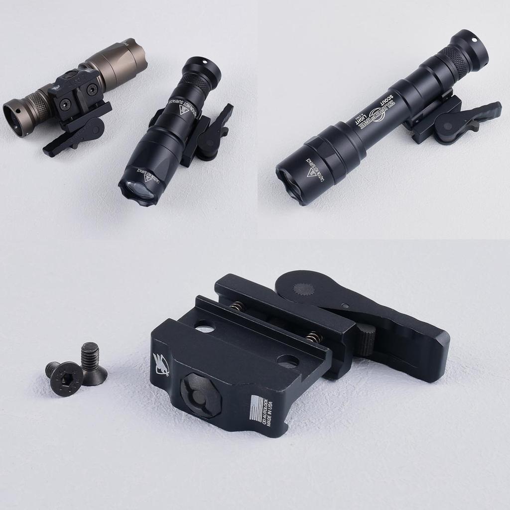 Metall QD Schnellspann-Lichtmontage für SF M300B M600B M600C V2 ModLight Serie Basis Aluminiumlegierung Passend für 20mm Picatinny-Schiene2