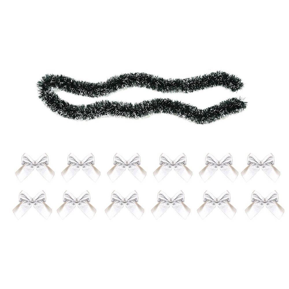 

Темно-зеленая гирлянда 200 см Рождественская подвеска Рождественское украшение Рождественский декор Лента Праздник D