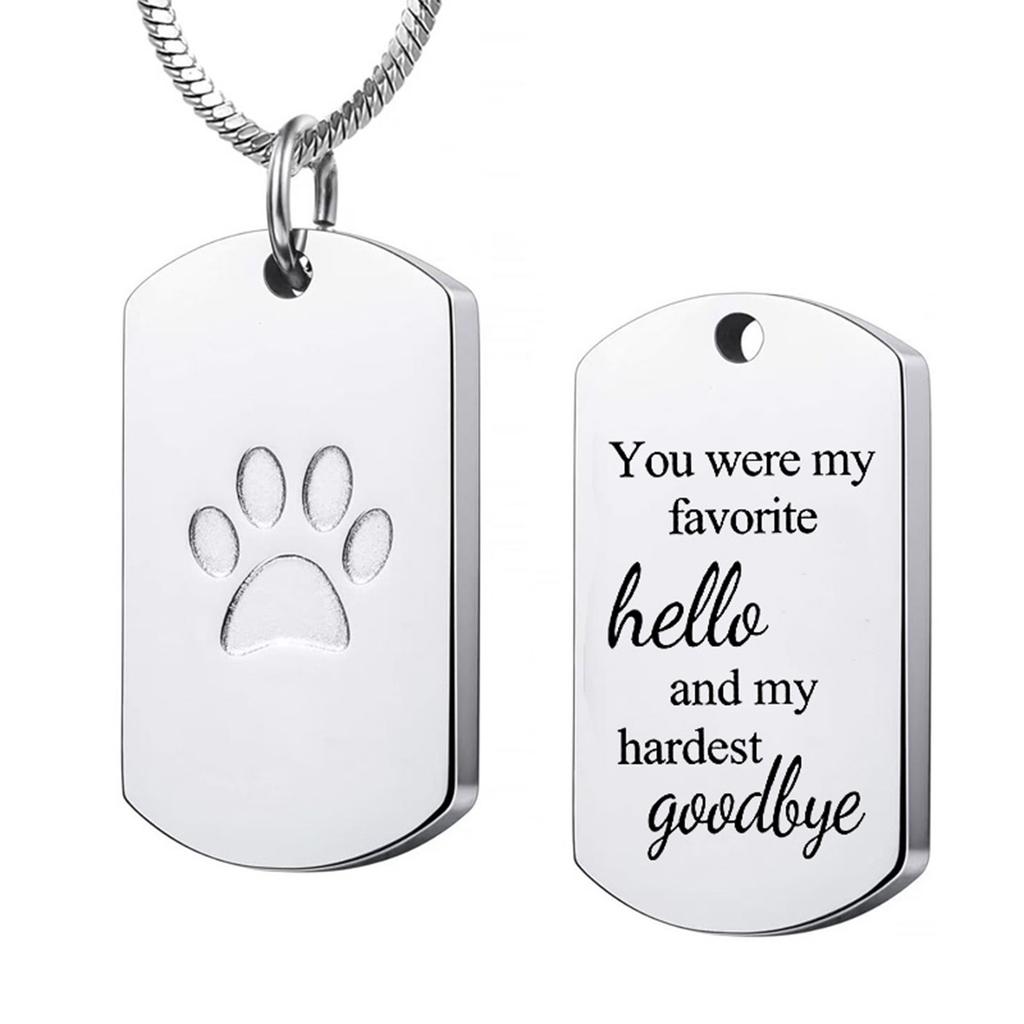 Geschnitzte benutzerdefinierte personalisierte Haustierasche-Halskette, Parfüm-Halskette