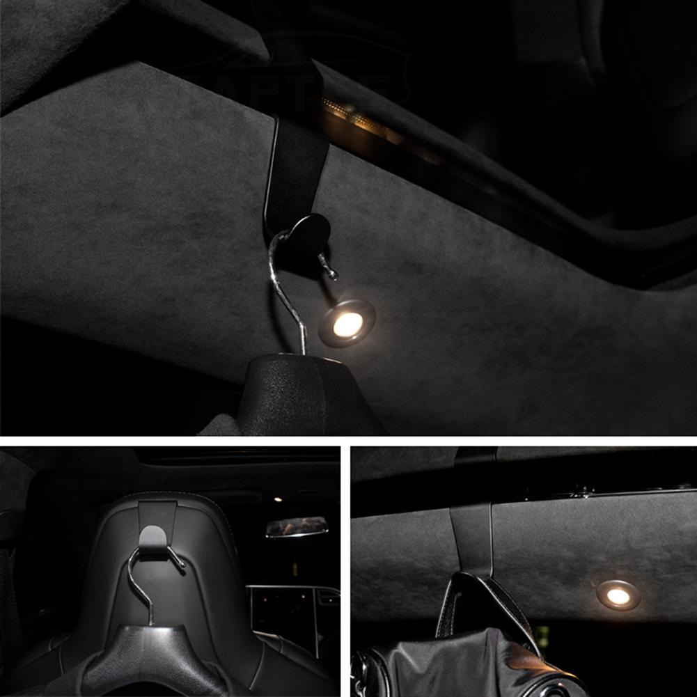 2/1pcs Car Seat Headrest Hook Aluminum Coat Hook Auto Back Seat Organizer Clothes Hanger Storage Holder For Tesla Model S X