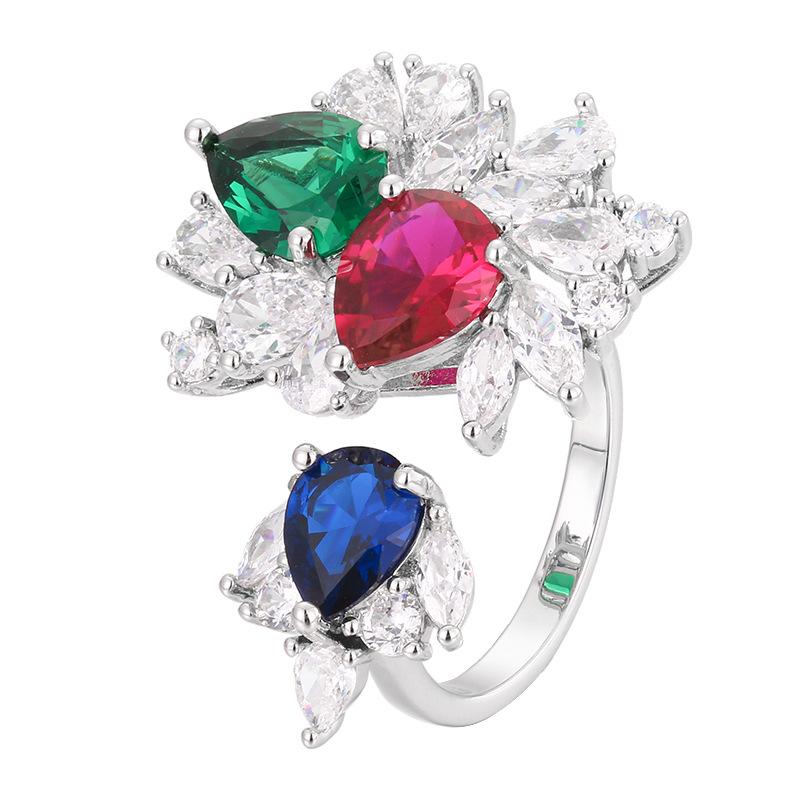 Ring Ruby Color High-End Women'S Ring