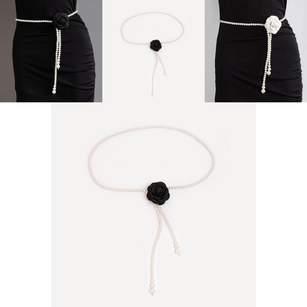 Womens Stylish Pearl Flower Waist Band For Traditional Dress Casual Summer Wear