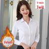 Women's Winter Slimming Velvet Workwear Shirt - Warm & Thickened