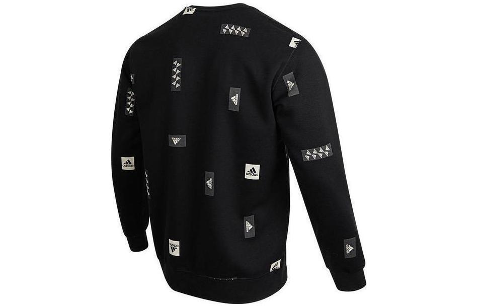 adidas Sweatshirts Men's Black Crew Neck Moderate Regular HN8982