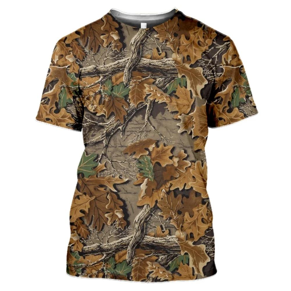 Men Hunting Camouflage T-Shirt Summer Short Sleeve 3D Print Streetwear Luxury Casual Top Clothes
