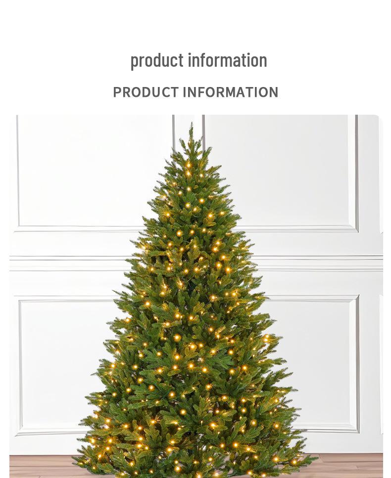 Luxury 1.8m Indoor Christmas Tree with Lights - High-End Encrypted Full PE Simulation Tree for Home Decor