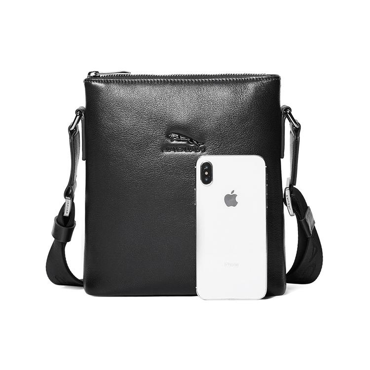 New JAGUAR Cow Leather Shoulder Bag, Crossbody Bag Regular Men's Black JA1T1201021101