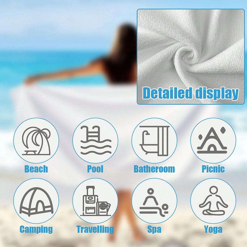 1Pc Striped Beach Towel: Stylish, Absorbent & Perfect For Summer At The Beach!