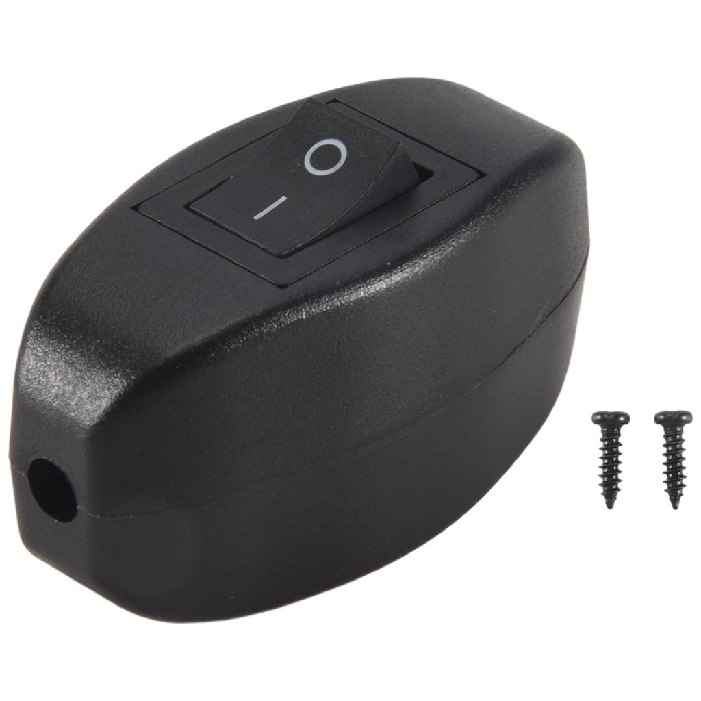 AA58 Black Bedroom On Off Button In Line Switch 6A/250VAC 10A/125VAC