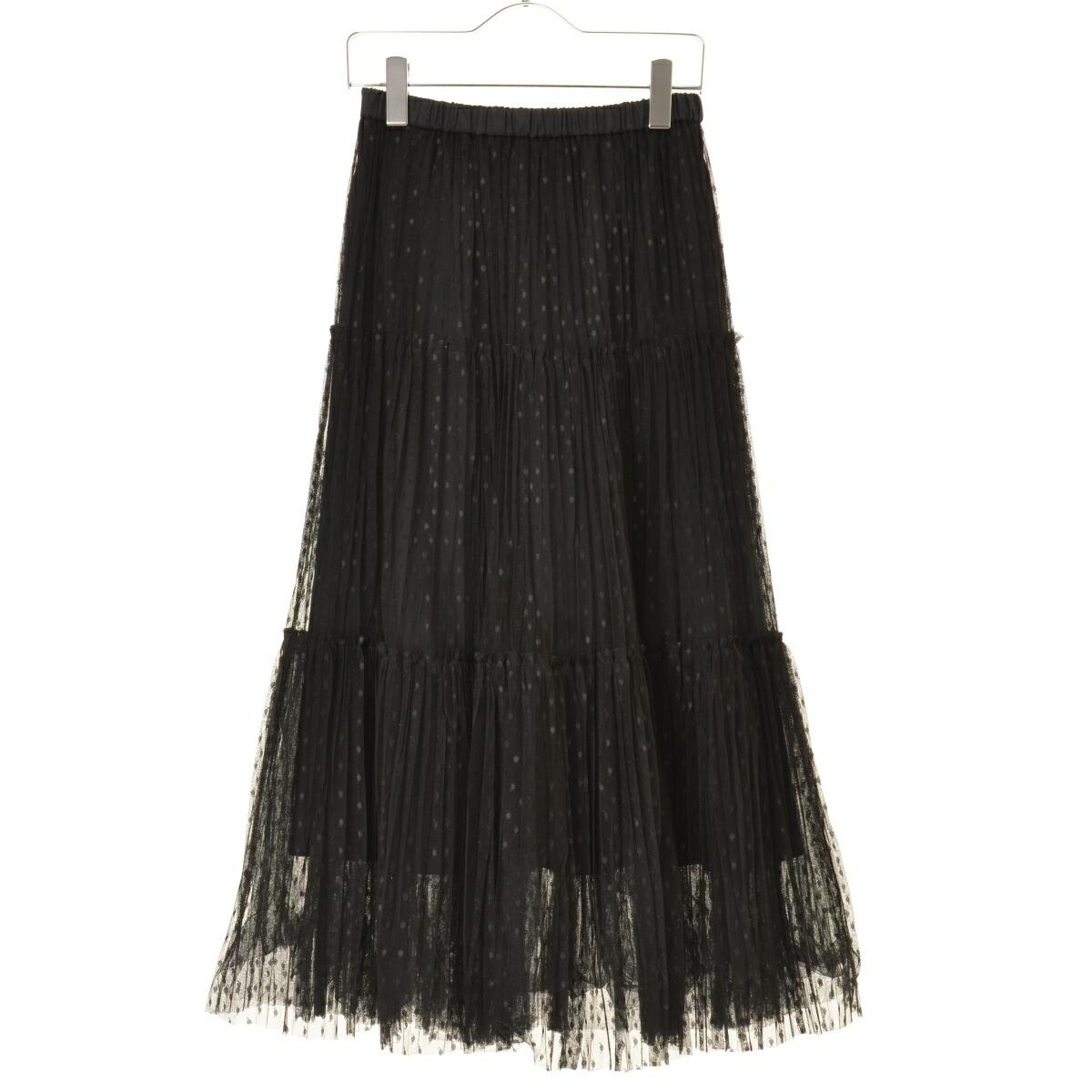 [Used] IENA / IENA 23060900401040 Dot tulle pleated maxi skirt [cacgafbg-l]