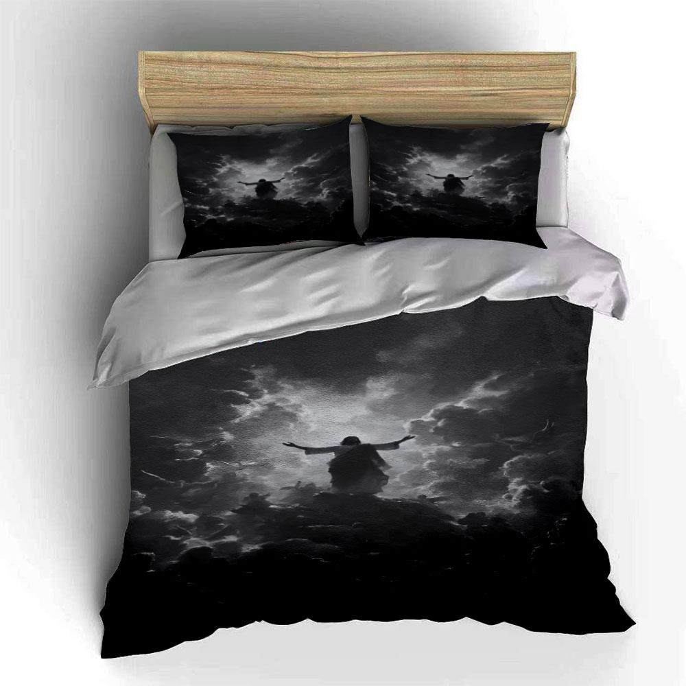 Silhouette Amid Dramatic Clouds. Bedding Sets Duvet Cover Sets Duvet Covers Pillowcases(1 * Duvet Cover 2 * Pillowcases, Without Duvet Insert)