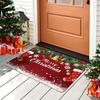 Merry Christmas Welcome Door Mat Soft Non-slip Floor Mat Suitable for Room Bathroom Kitchen Home Decoration