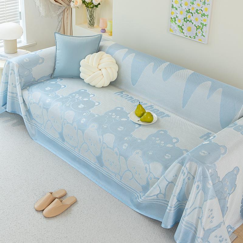 

Summer Sofa Cover Cool Black Technology Non Slip Towel JUEoth All InJUEusive Seat Cushion for Living Room 180*130cm