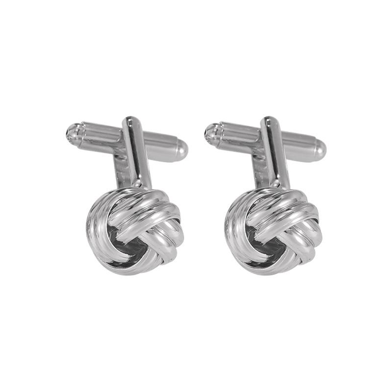 Popular European & American Twisted Sleeve Hollow Cufflinks for Men's Shirts