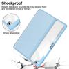 For iPad 10.2 Protective Case Transparent Stand Cover with Pencil Slot for iPad 7 8 9 Foldable Book Style Shell