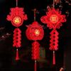 DIY Felt Red Lantern 3D FU Character Lantern Decorative Spring Festival Lantern  New Year