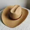 Westerse Cowboy Strooien Hoed dames Mode Grote rand cowboyhoed basin buiten reizen zonbescherming strooien hoed sombrero vaquero