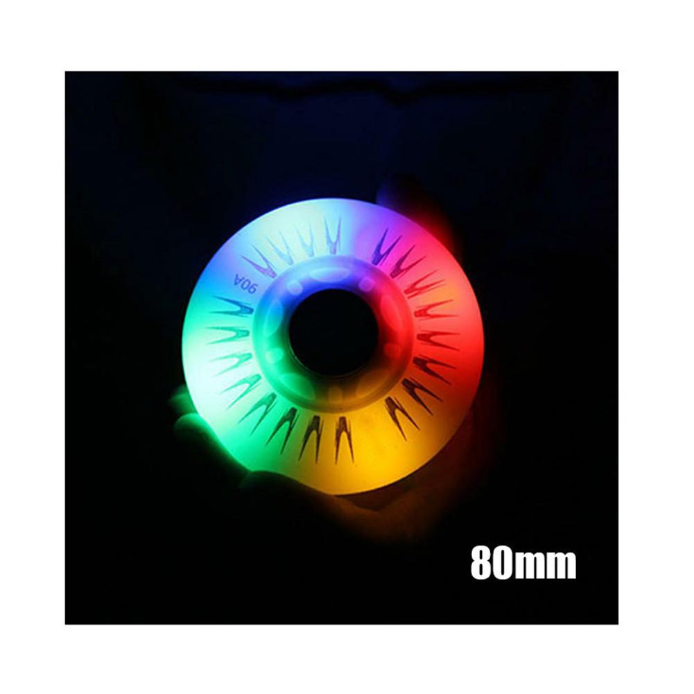 4pcs Outdoors Skate Wheels Pu Wheels Flash Inline Led Lighting Skating Wheels For Free Skate Sliding Roller Skating Shoes