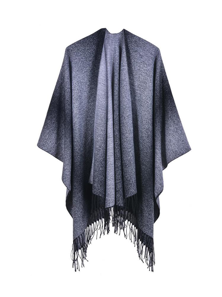 Imitation Cashmere Women Scarf Winter Classic Solid Tassel Poncho Warm Femme Wrap Blanket Capa Para Mujer Pashmina Shawls Pareo