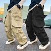 Boy's Straight Leg Pants Children Trousers Spring Wear Casual Pockets Pants