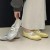 Fashion IPPEUM Tabi Sneakers Women Shoes Red Yellow 2025 New Fashion Split Toe Ballet Flats