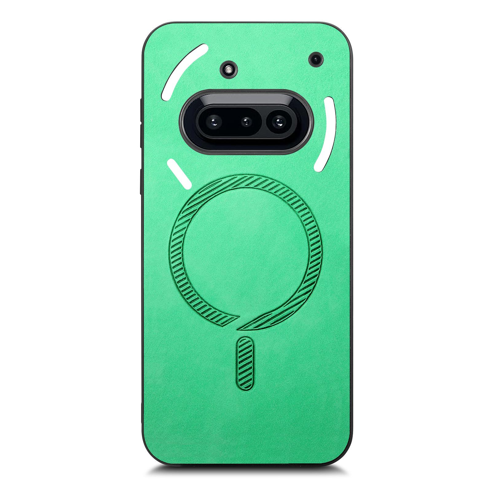 

Ні за що Телефон (3а) Шкіряний чохол-накладка, сумісний з MagSafe, чохол для телефону з приємним на дотик покриттям Green