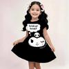 Sanrio Hello Kitty And Friends 2026 Summer For 3-14 Years Children Girl Breathable Imitation Cotton Short Sleeves Dress