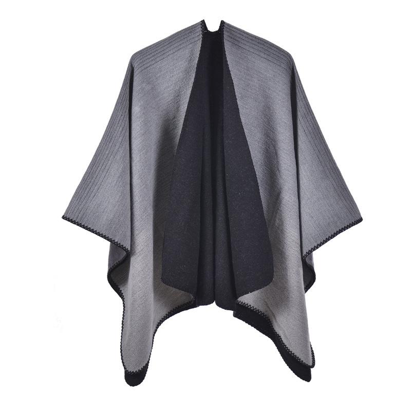 

Новая стильная и простая осенне-зимняя шаль, накидка, вязаный шарф для путешествий, фотосессий на улице, для помещения с кондиционером 130x150cm