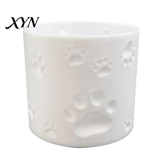 Thick Wall Flowerpot 3D Printed Cat Paw Print Flower Pot, Cute Small Plant Pot for Integrated Molding Desk, Animal Theme Planter Home Office,