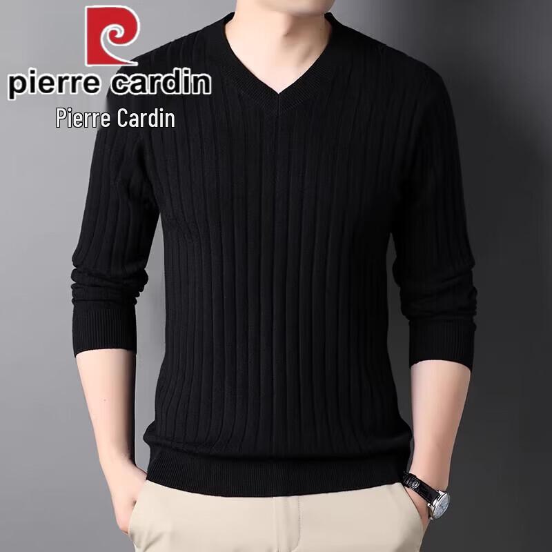 Pierre Cardin Men s Solid V-Neck Knit Pullover 115