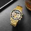 New Business Men's Stainless Steel Calendar Watch with Night Light Luxury Men's Party Trendy Men's Quartz Watch