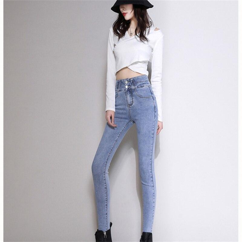 Autumn Winter Women's Jeans New High Waist Thickening Warm Straight Jeans Trousers Korean Style Vintage Streetwear Loose Casual
