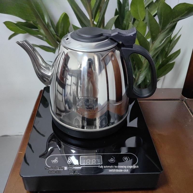 Explosion-Proof Glass Electric Kettle with Automatic Bottom Water Filling - Integrated Hot Water & Tea Maker for Home Use